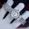 ساعه كارتير دائريه فضي