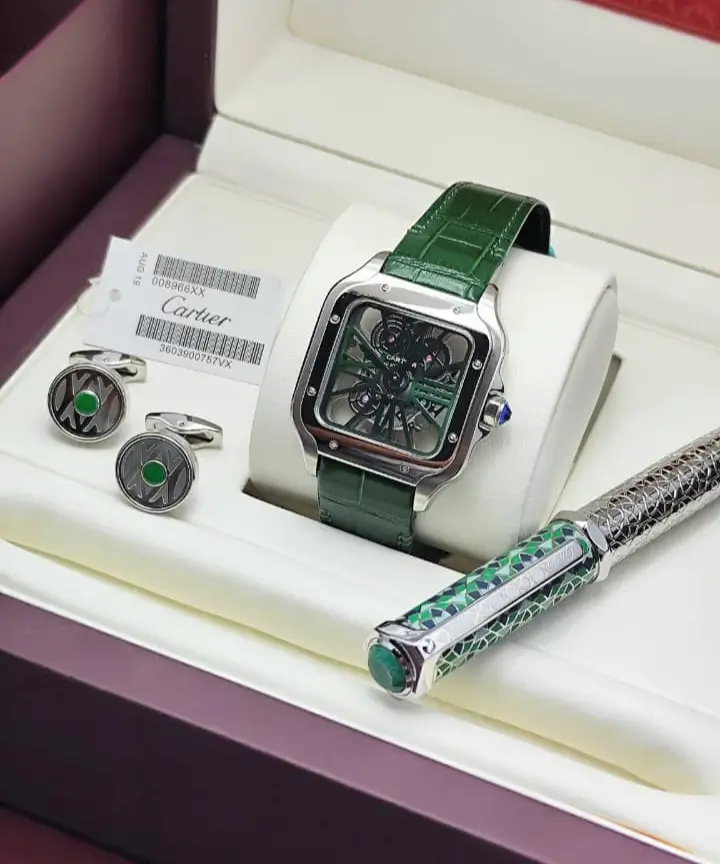 هديه رجاليه ساعه وقلم وكبك