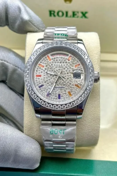 ساعة رولكس فصوص الماس