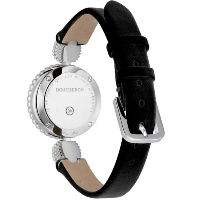 ساعه بوشرون جلد اسود