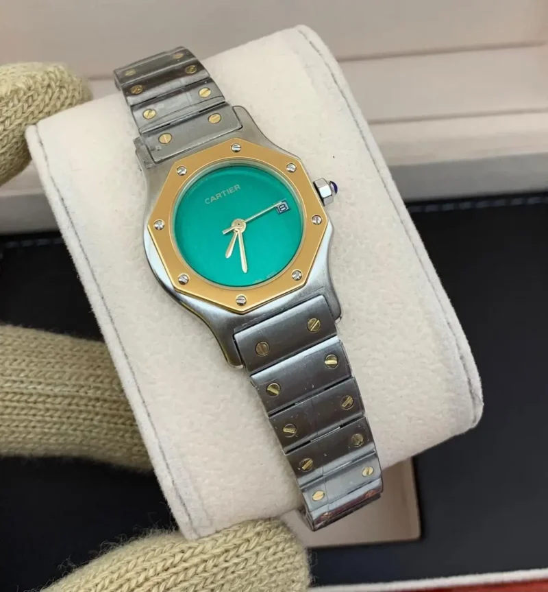 ساعه كارتير مينا أخضر نسائي