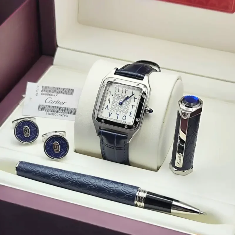 طقم رجالي ماركة ساعة قلم كبك كارتير
