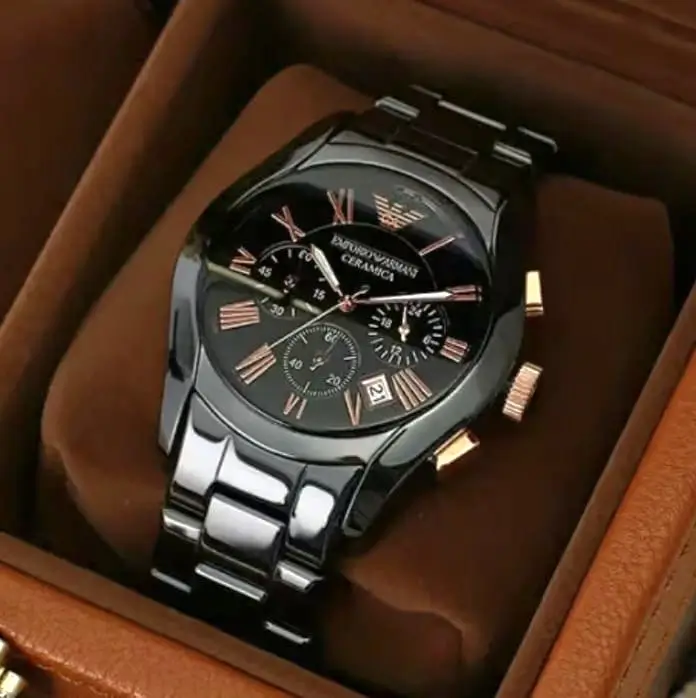 ساعة ارماني رجالية سوداء