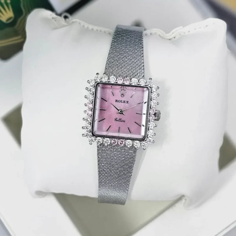 ساعه رولكس فضي نسائي