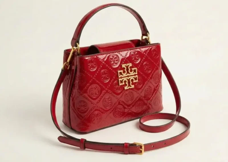 شنطة توري بورش احمر لمعة