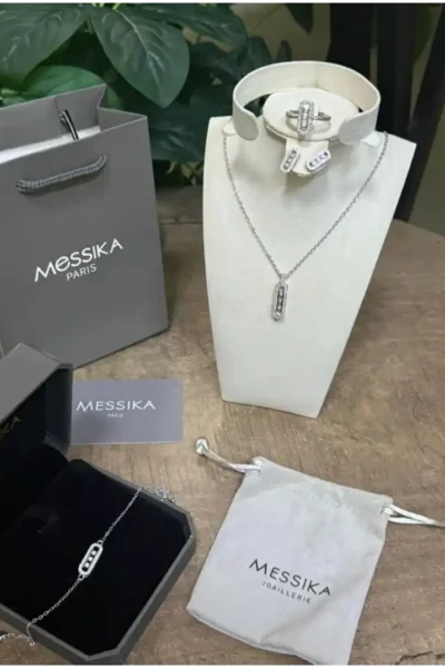 طقم ميسيكا سلسال وحلق وخاتم واسوارة