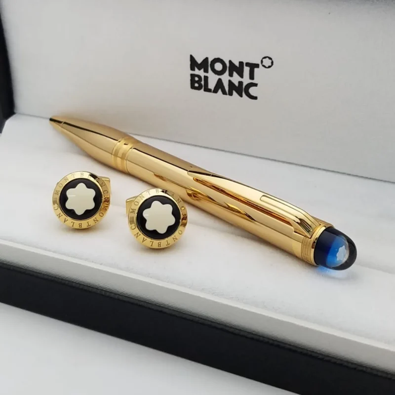 قلم مونت بلانك ذهبي