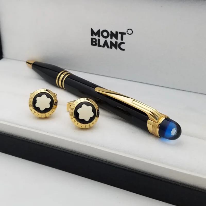 طقم قلم وكبك مونت بلانك