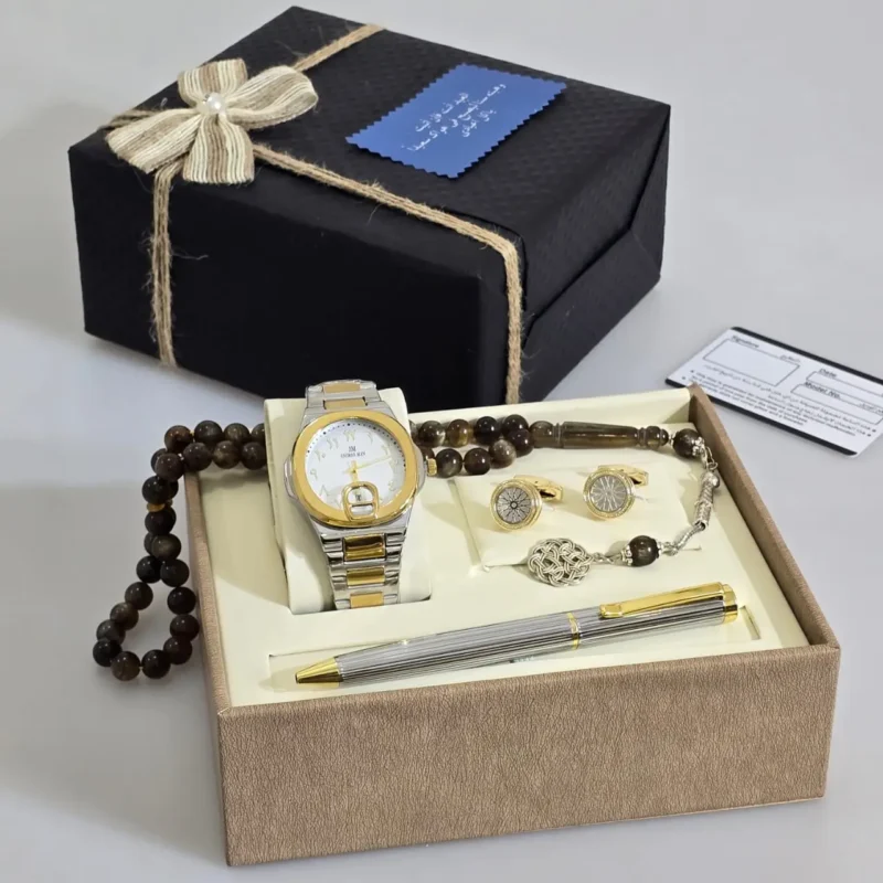 هديه طقم ساعه وقلم وكبك