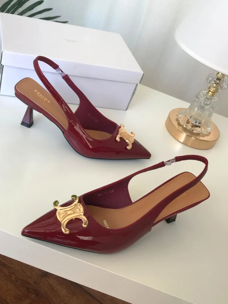 كعب سيلين عنابي