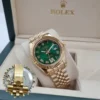 ساعه رولكس ذهبي ميناء اخضر