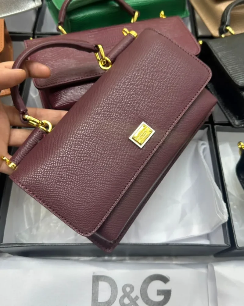 شنطه دولتشي عنابي ميني