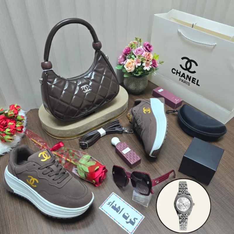 طقم شانيل نسائي شنطه وشوز سبورت