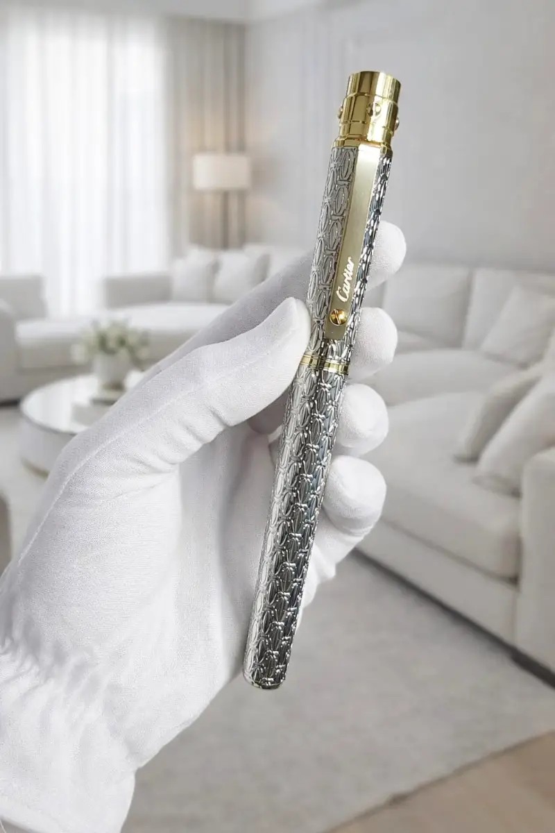 قلم فضي كارتير منقش