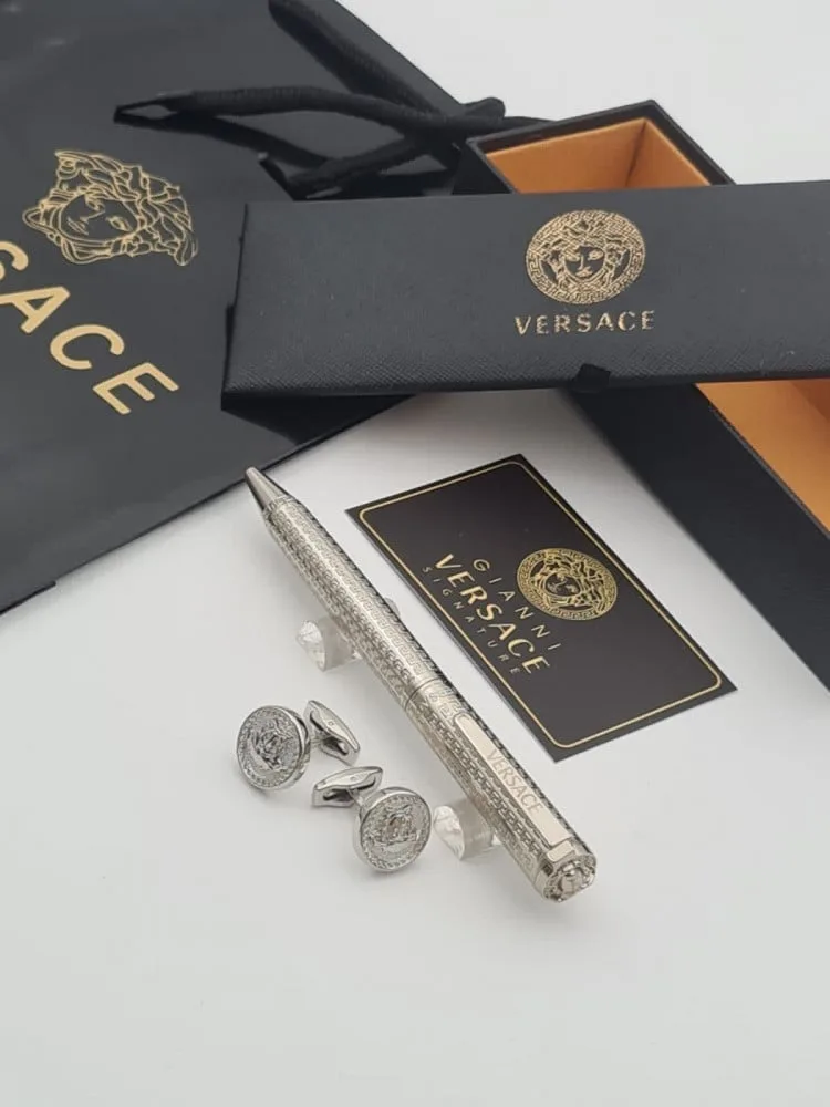 كبك مع قلم لون فضي