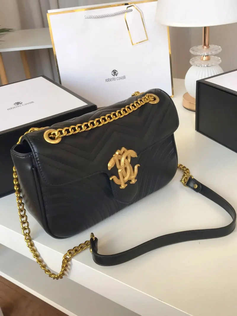 شنطة روبرتو كفالي شعار ذهبي