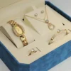 هدية ساعة نسائية مع سلسال واسوارة وخاتم