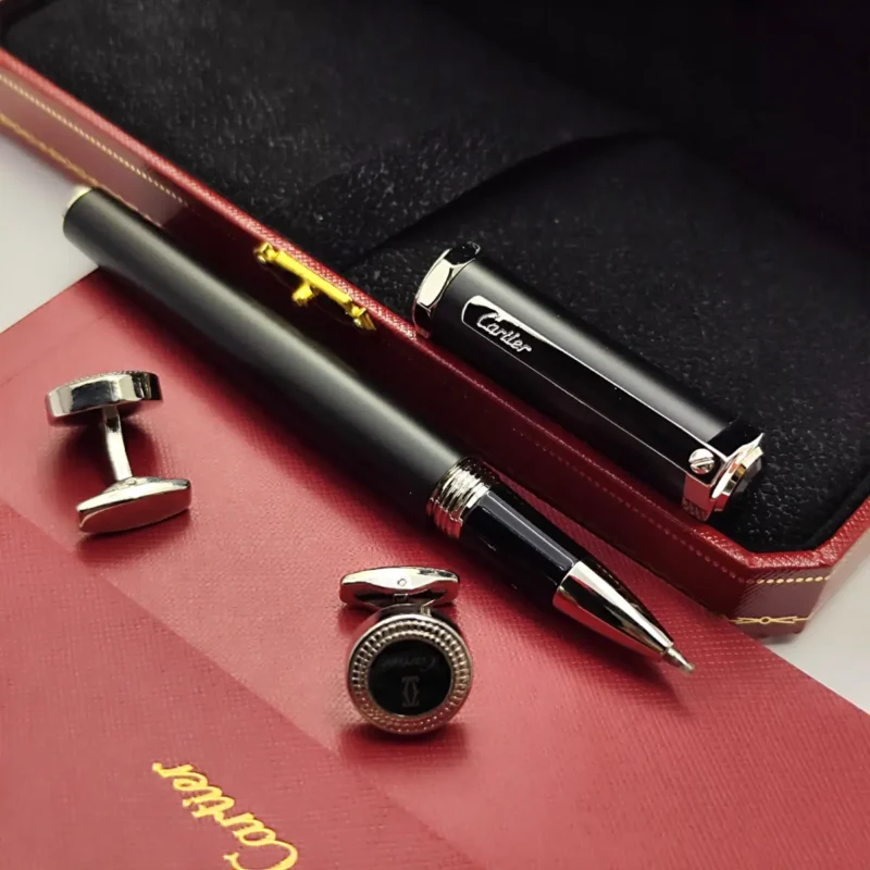 طقم رجالي قلم وكبك لون اسود