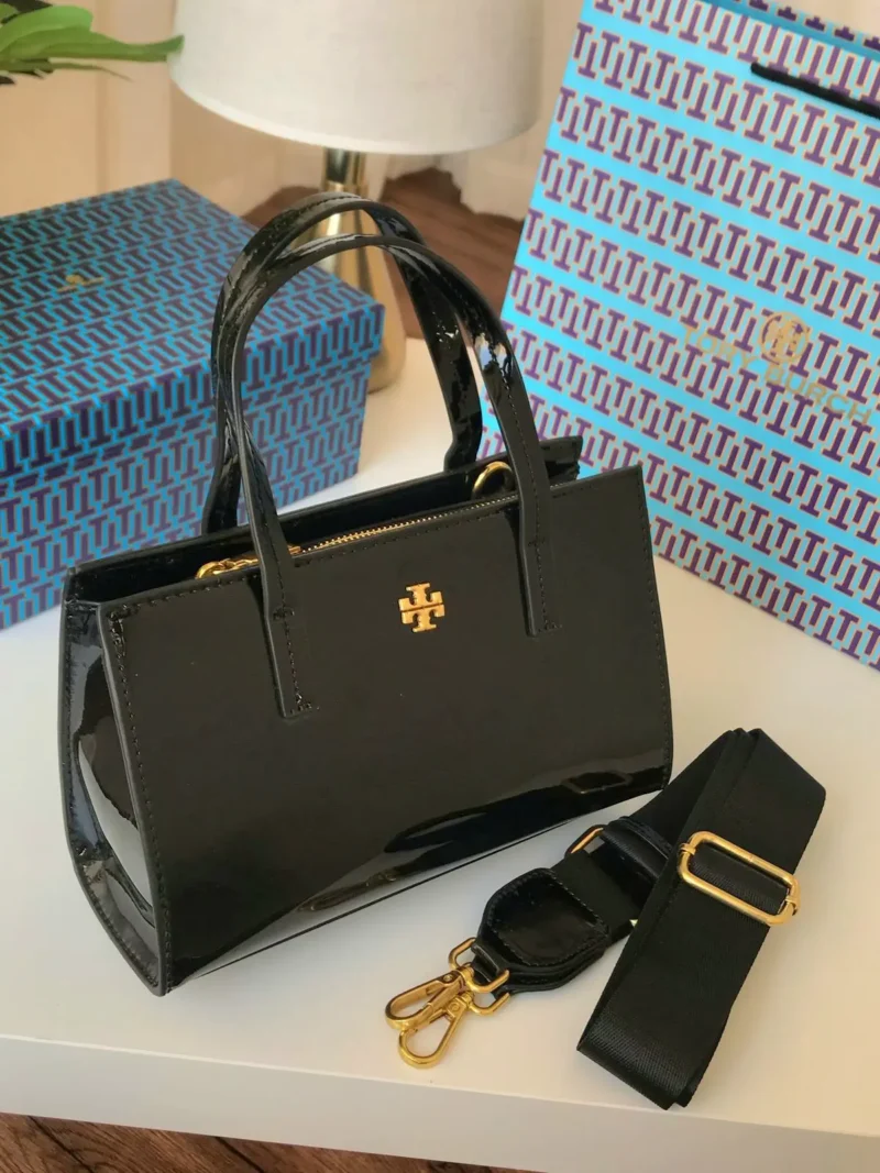 شنطة سوداء لمعة ماركة توري بورش