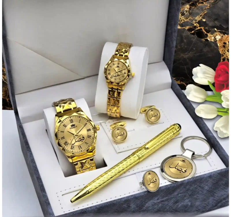 طقم ساعه رجاليه ونسائيه بالاسم