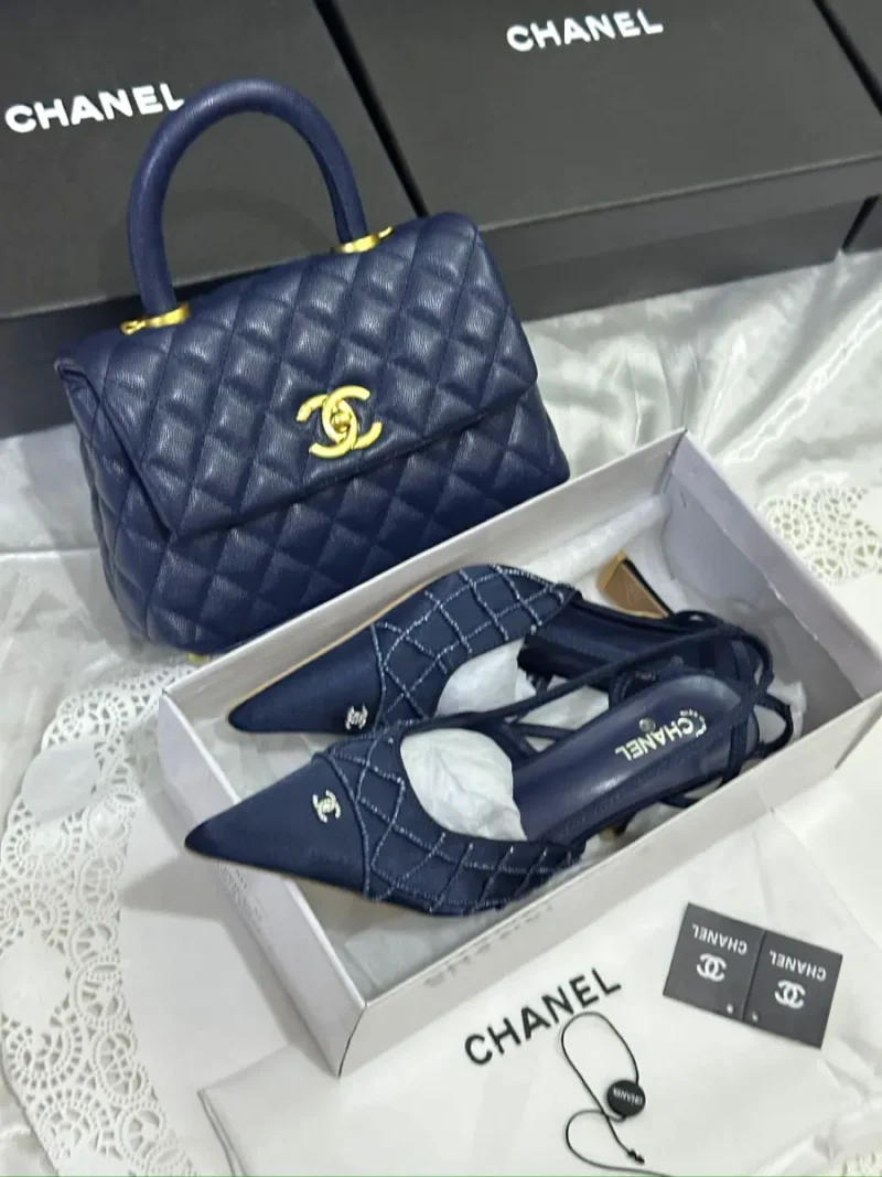 طقم شنطه وكعب لون كحلي