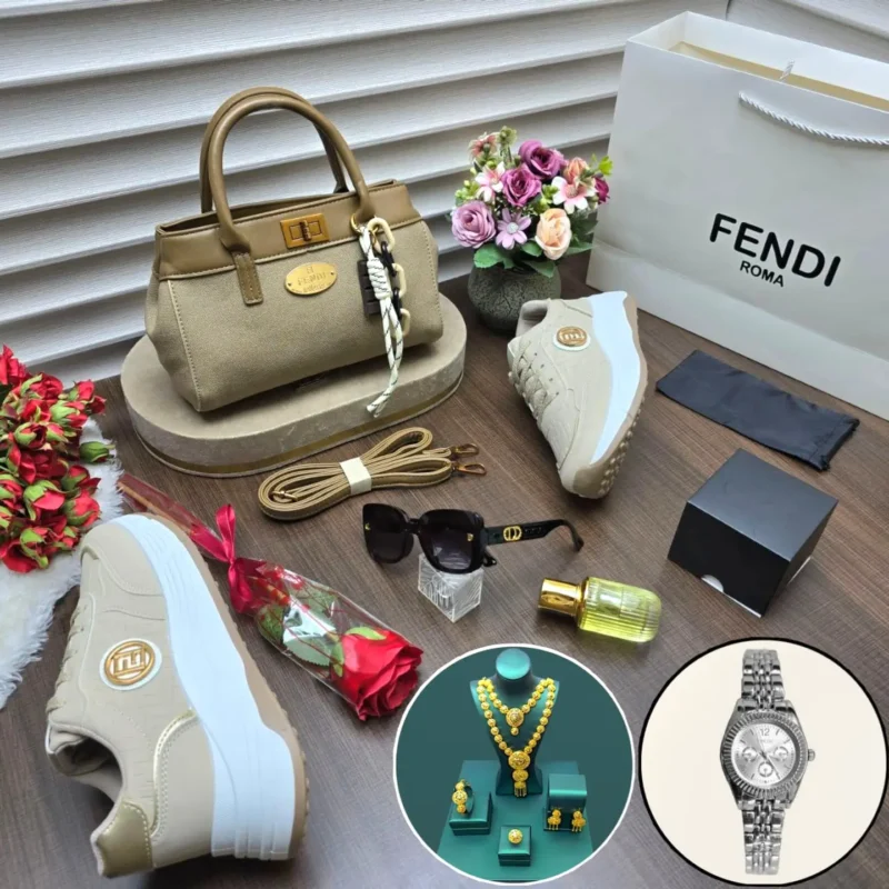 بكج فندي نسائي شنطة وشوز