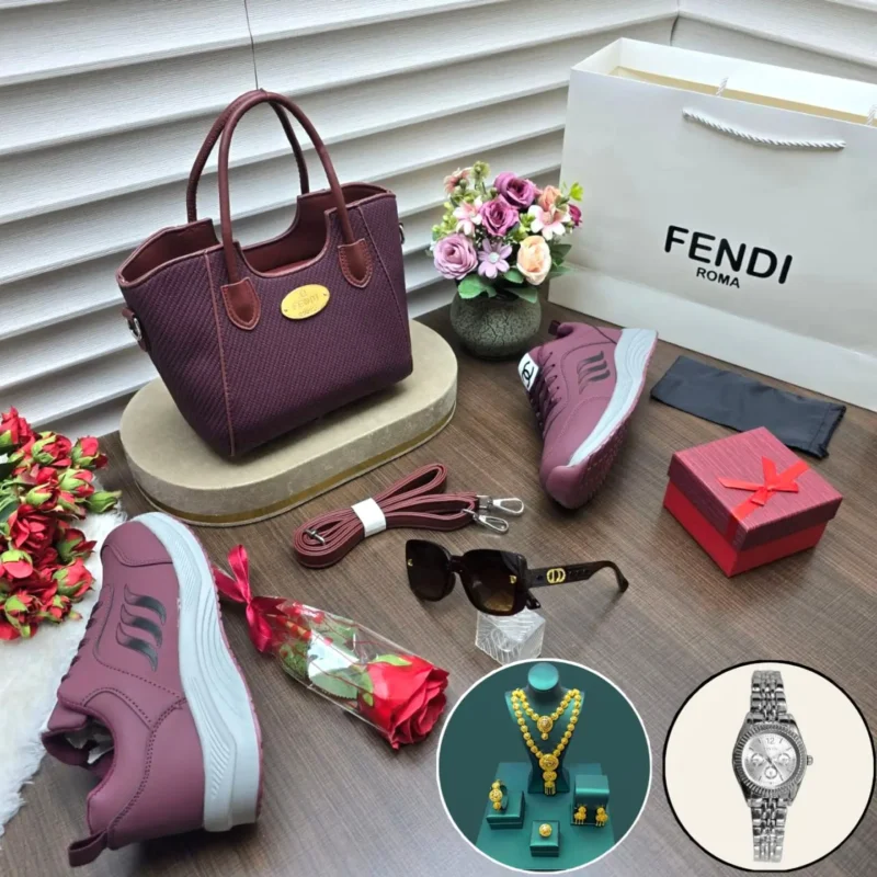 بكس فندي نسائي شنطه وشوز