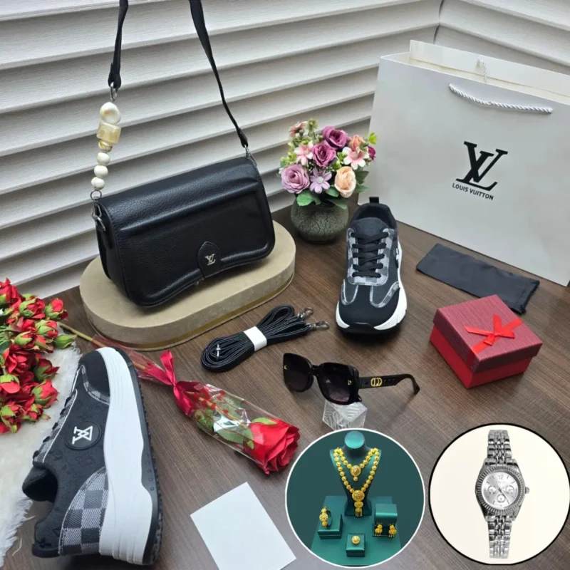 شنطة مع شوز ماركه LV