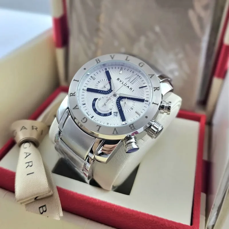 ساعة بولغاري فضي