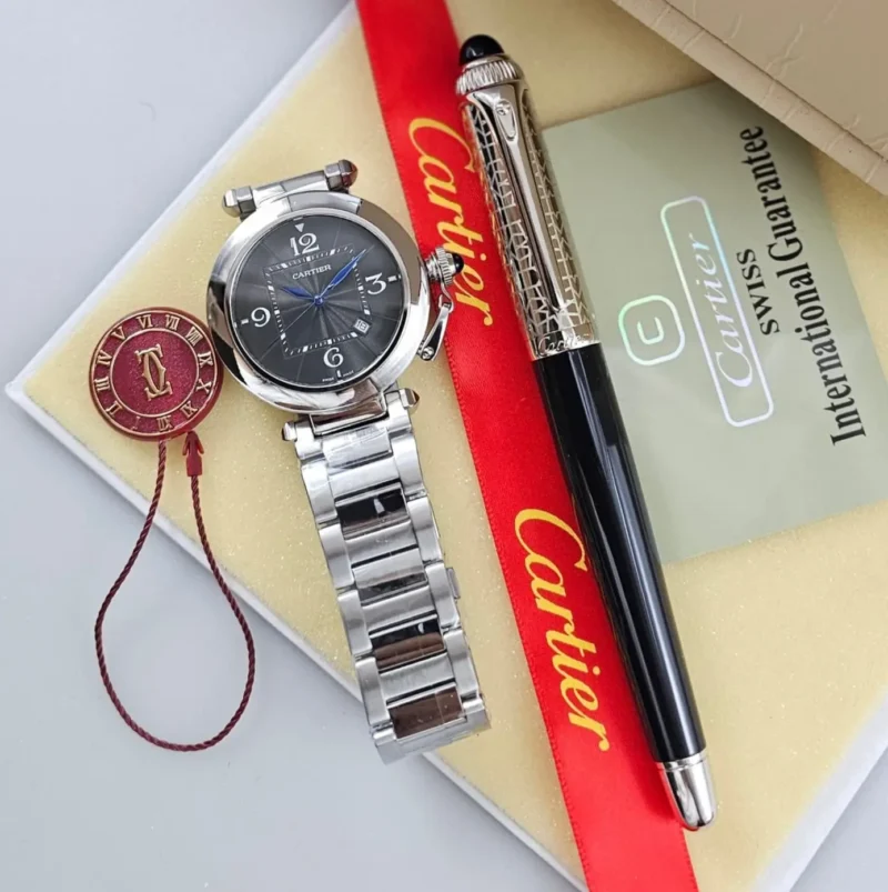 طقم ساعه مع قلم كارتير