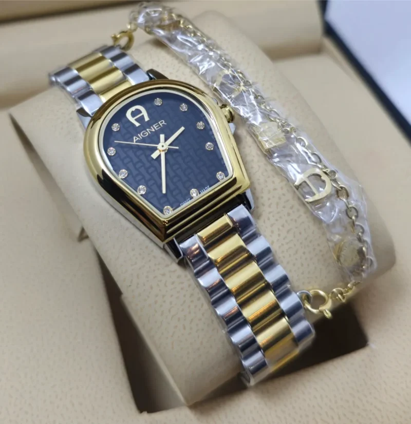 ساعة اقنر نسائي مكس مينا اسود