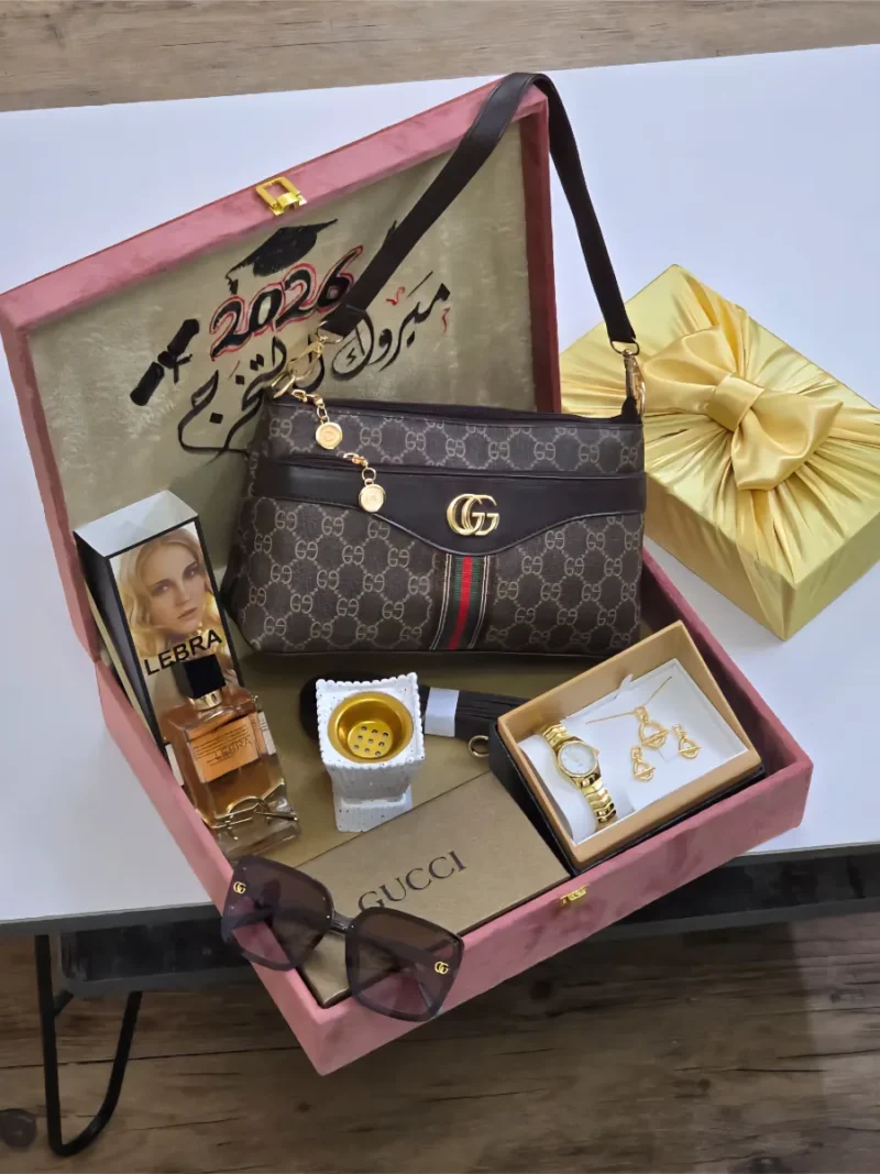 طقم هدايا نسائي ماركة قوتشي