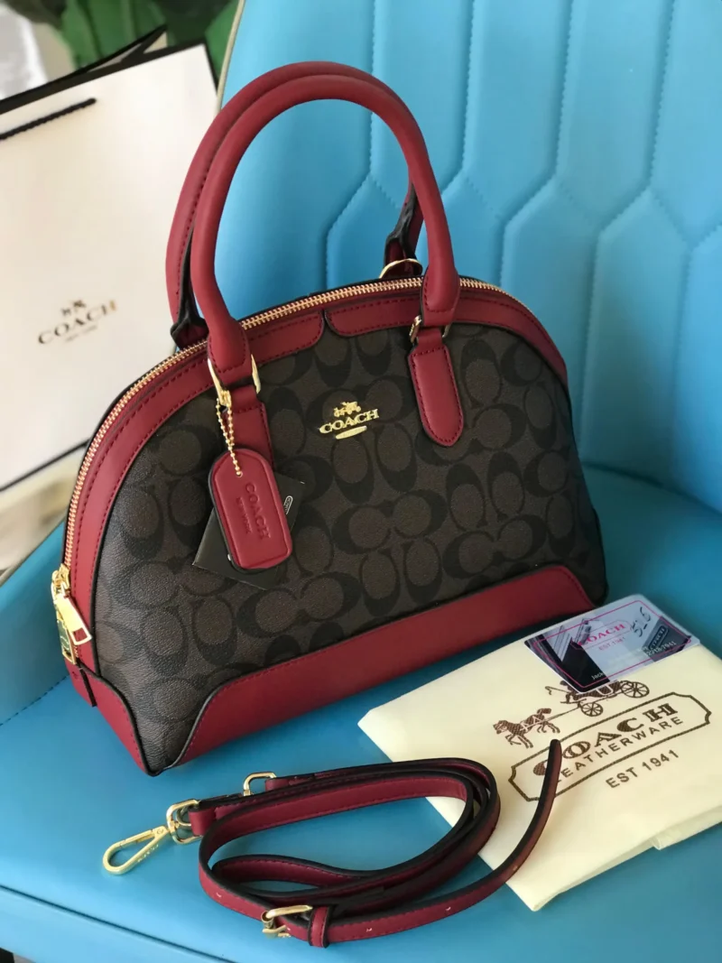 شنطة كوتش عنابي غامق