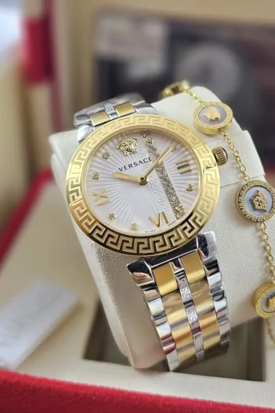 طقم نسائي ساعه واسواره ماركه فرزاتشي