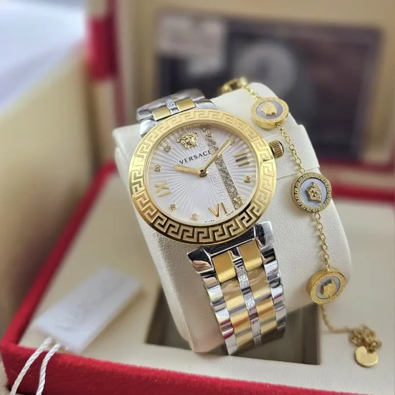 طقم نسائي ساعه واسواره ماركه فرزاتشي