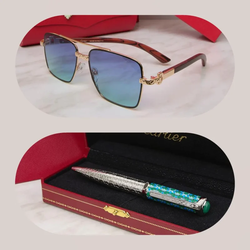 قلم كارتير مع نظارة
