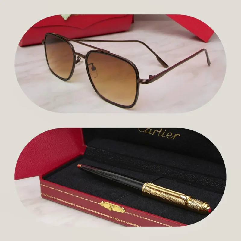 طقم كارتير نظارة وقلم