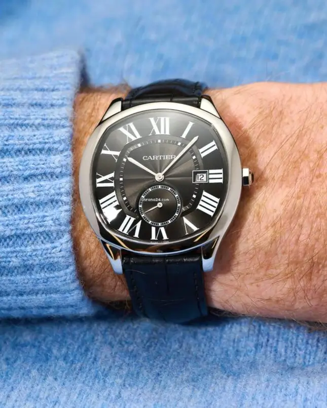 ساعة كارتير رجالي سوداء جلد