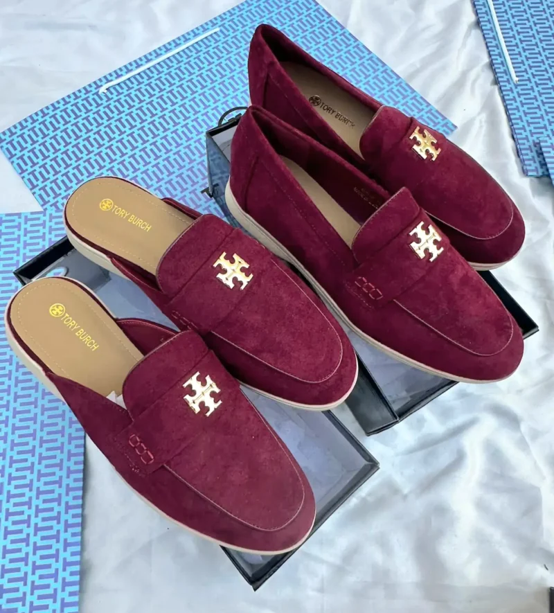 حذاء توري بورش عنابي رسمي