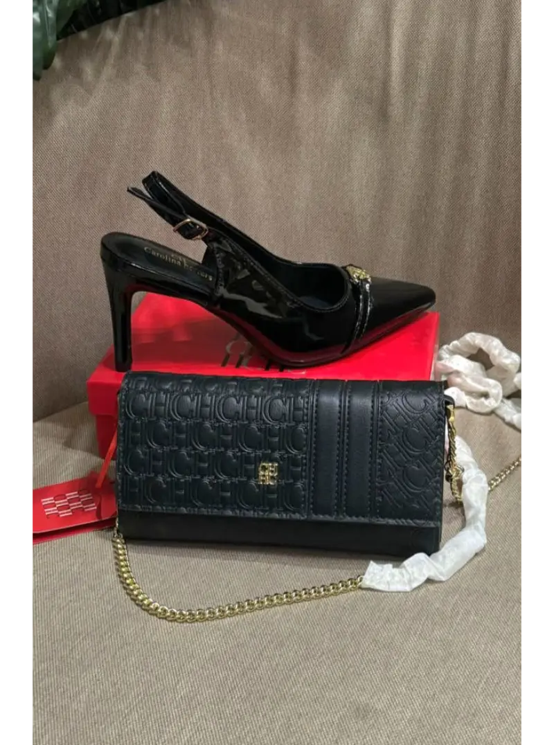 كعب شنطه طقم اسود