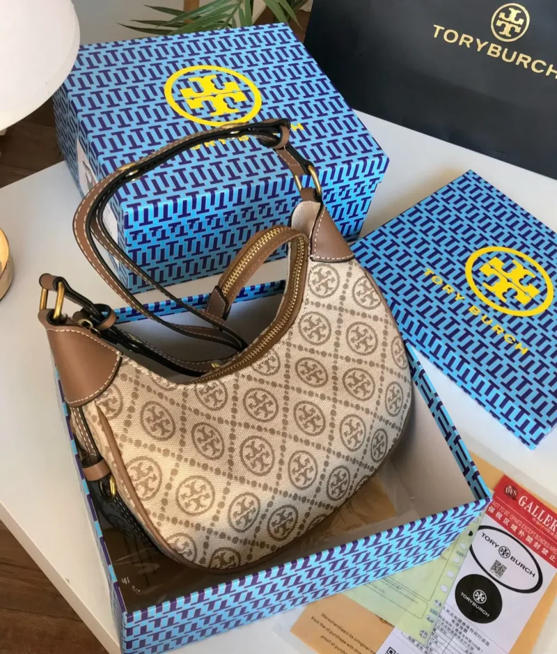 شنطة كتف بيج وسط