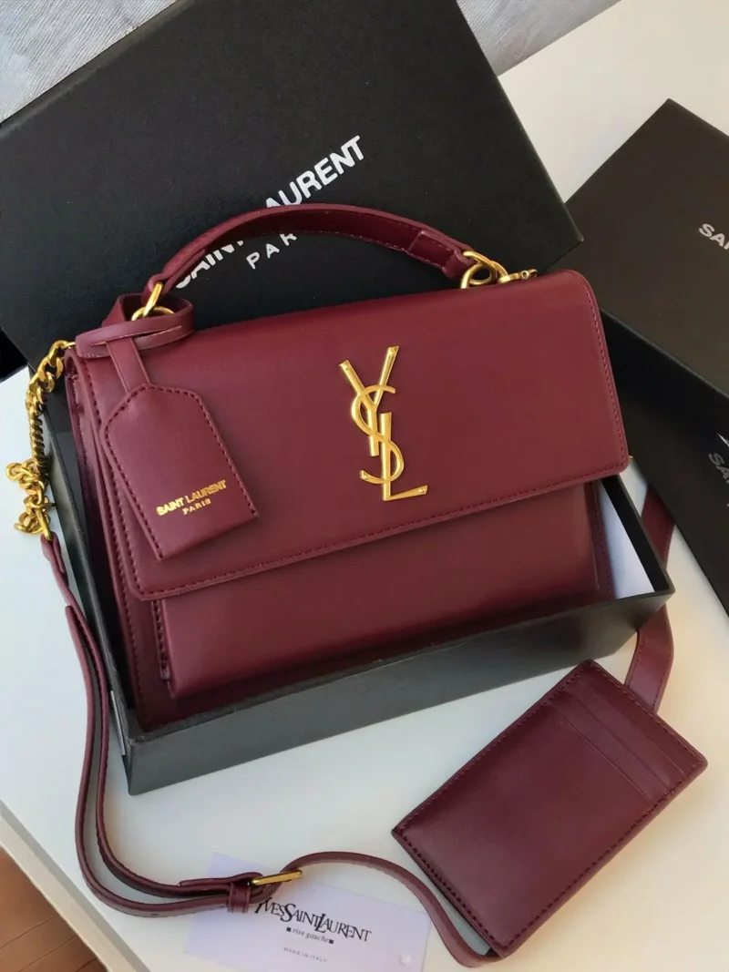 شنطة سان لوران عنابية