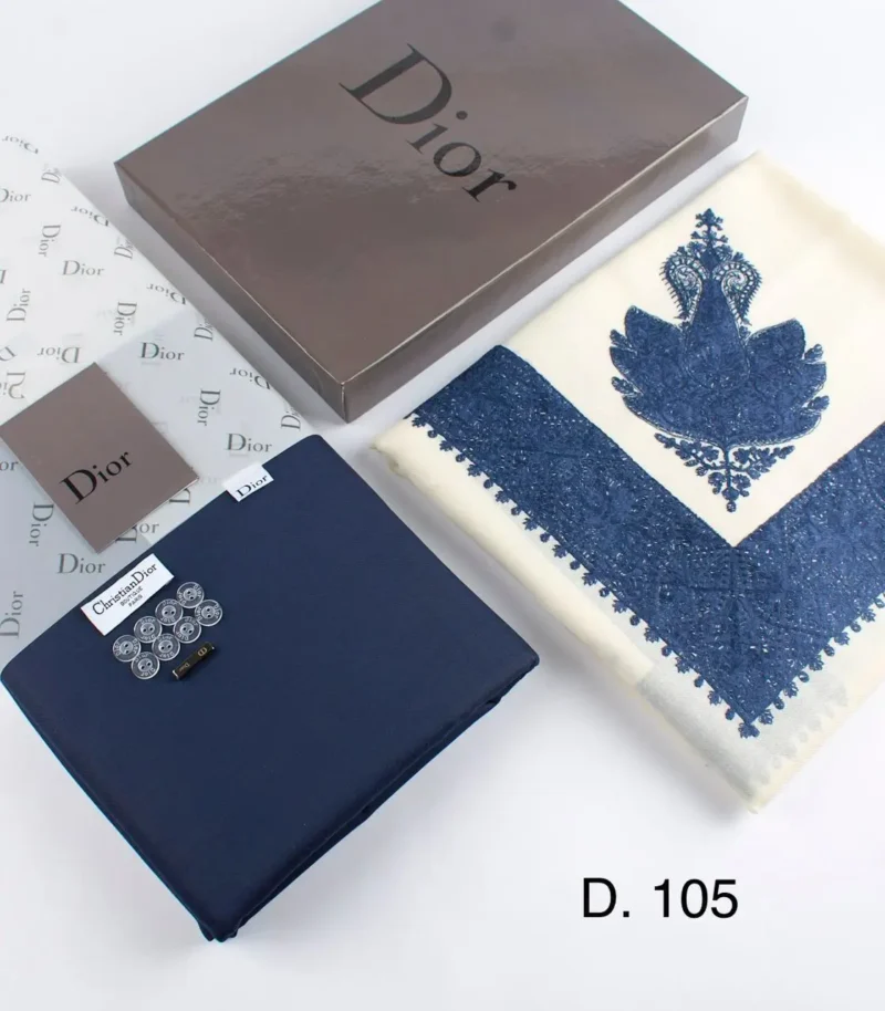 طقم قماش ثوب مع شال كشميري