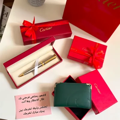 طقم قلم كارتير محفظة كارتير