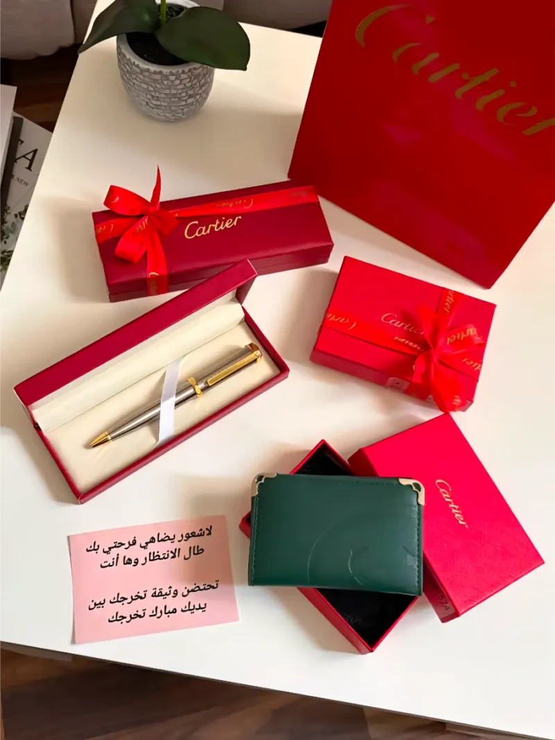 طقم قلم كارتير محفظة كارتير