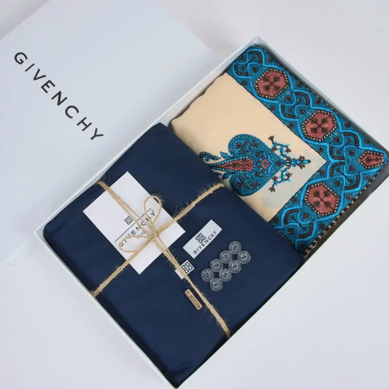 شال كشميري رجالي ازرق