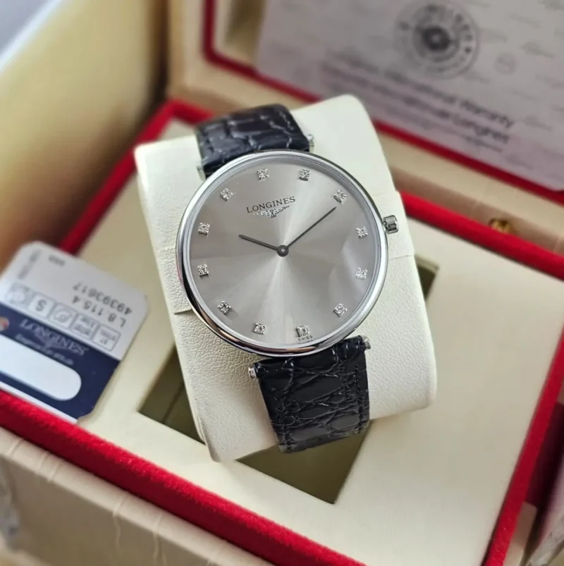 ساعة longines جلد