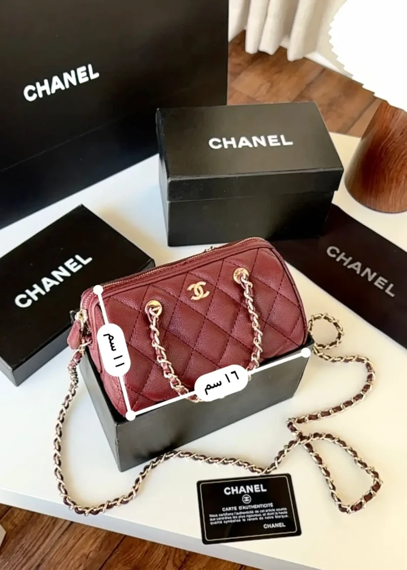 شنطه شانيل لون برغندي