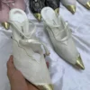 كعب جيمي شو دانتيل ابيض