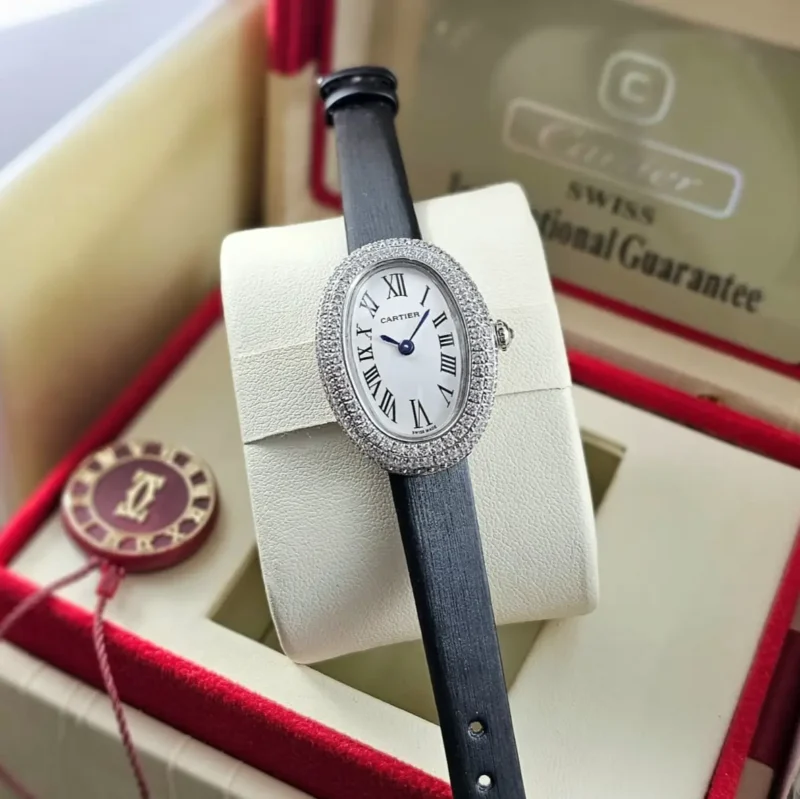 ساعة كارتير بينوار جلد أسود